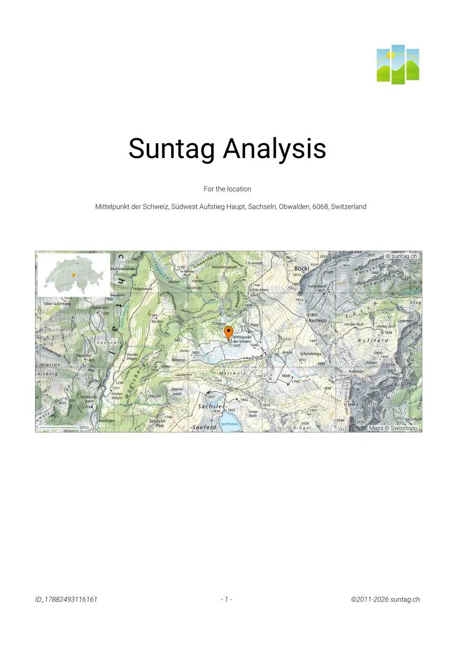 Suntag sample report, Page 1