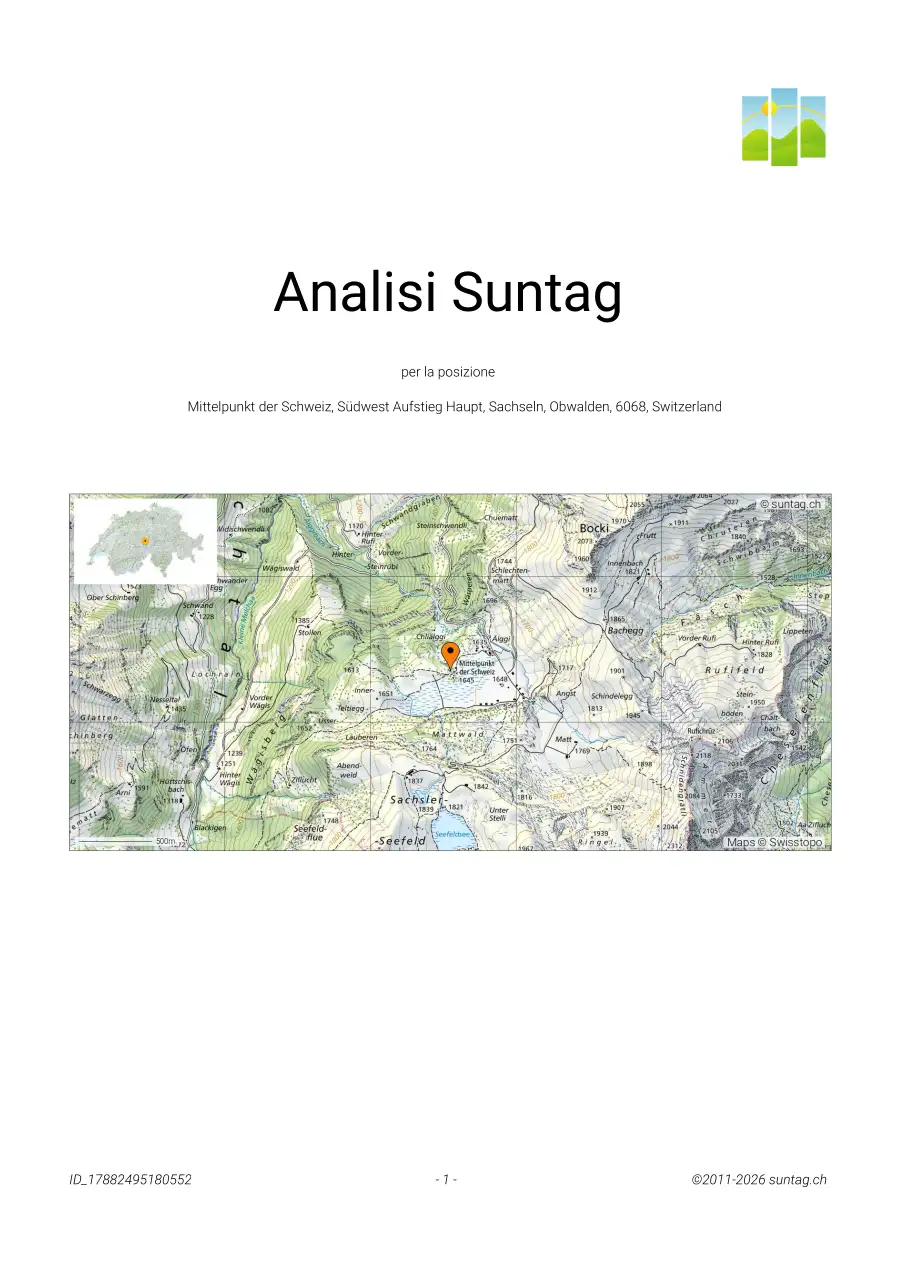 Suntag sample report, Pagina 1